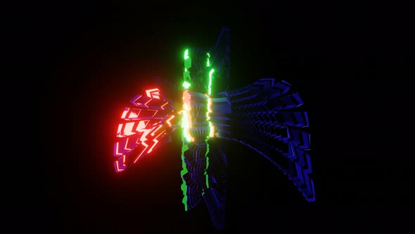 VJ Loop Abstract Figure Flashing Neon 03