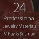 24 Professional V-Ray Jewelry Materials - 3DOcean Item for Sale