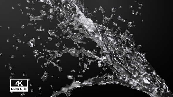 Pure Water Flow With Splash alt