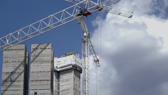 Cranes on construction site