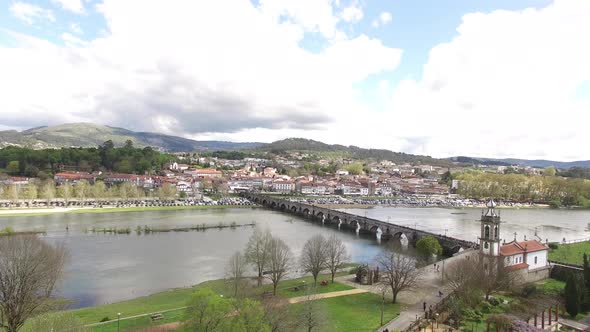 Church of Santo Antonio da Torre Velha on the bank of Lima river; Portugal