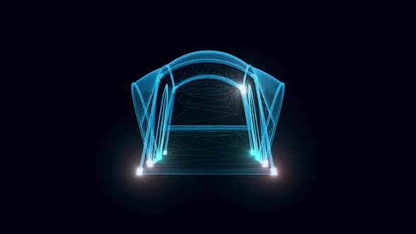 Big Camping Tent Hologram 4k