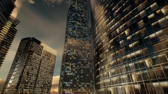 Skyscrapers or Modern Buildings in the City alt