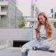 Young woman outdoor using smartphone - VideoHive Item for Sale