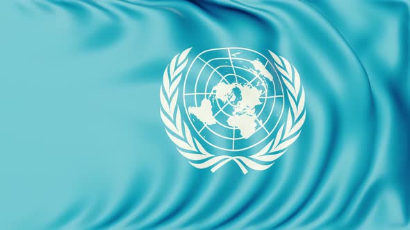 4K Seamlessly Looping United Nations Flag Series E