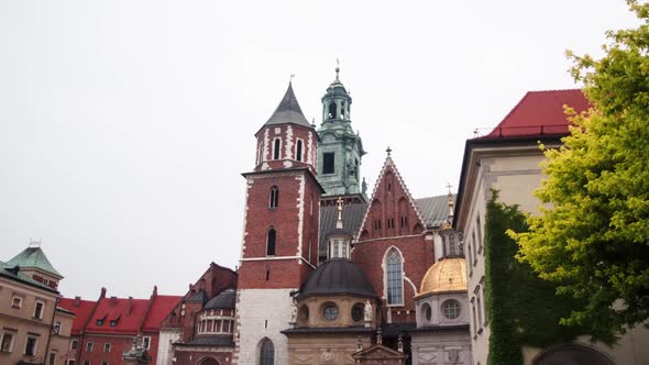 Hyper Lapse at Royal Wawel Castle in Krakow Poland