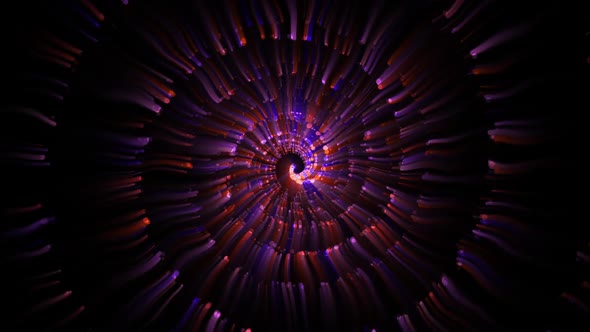 Abstract Spiral Colorful Moving Particles V24