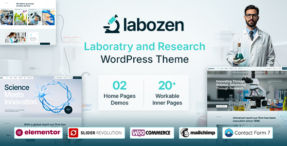 Labozen - Science Research & Laboratory WordPress Theme