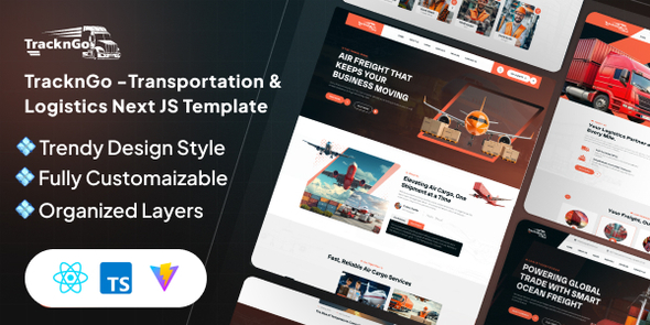 TracknGo -Transportation & Logistics React JS Template