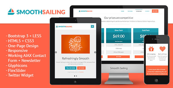 Smooth Sailing - One-Page Bootstrap 3 Landing Page