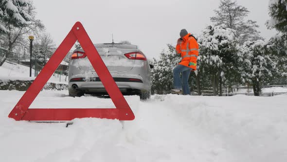 Road Blanketed in Snow After a Huge Blizzard