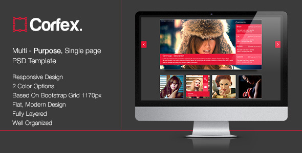 Corfex - Single Page PSD