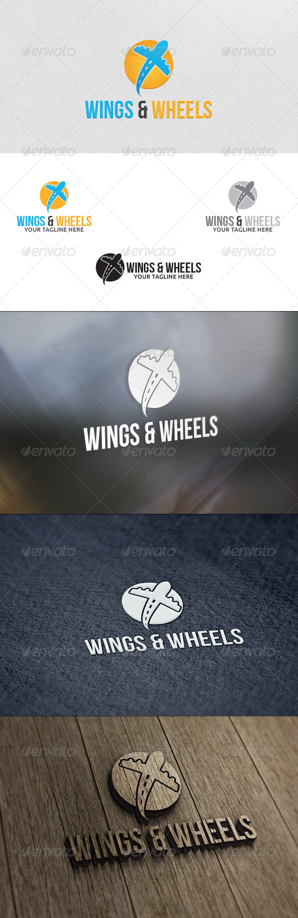 Wings and Wheels - Logo Template