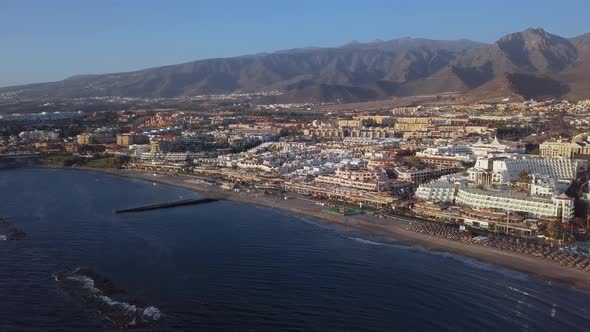 Aerial View of Playa De Las Americas, Tenerife