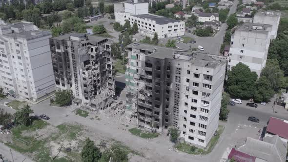 War in Ukraine  Destroyed Building in Borodyanka