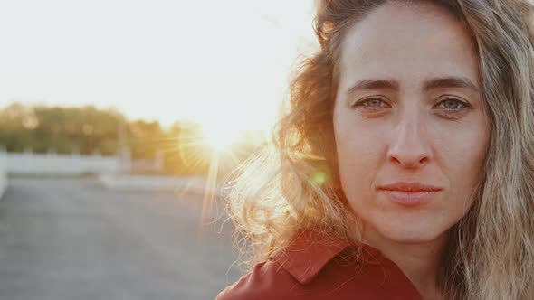 Woman Portrait on Sunset