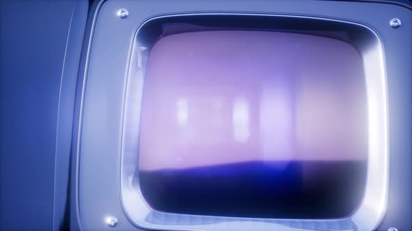 Retro TV on Blue Sky Background alt