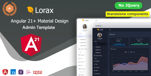 Lorax - Angular 21+ Material Design Admin Template