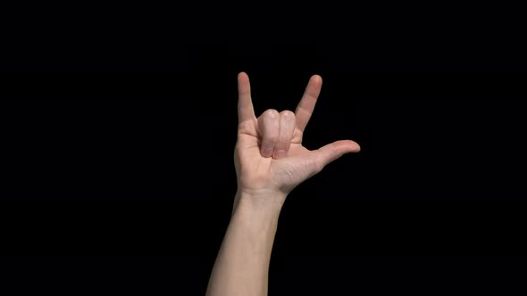 Male Hand Flashing The Hang Loose Symbol