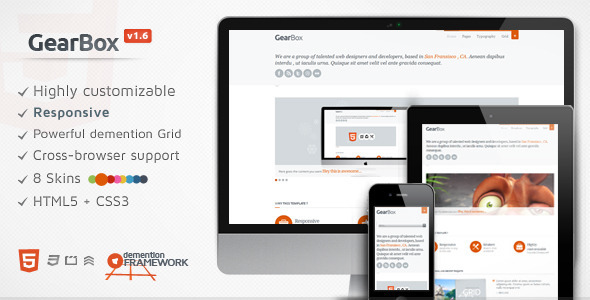 GearBox - Modern, Responsive, Adaptable Framework