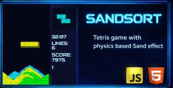 SANDSORT – HTML5 Neon Puzzle Game