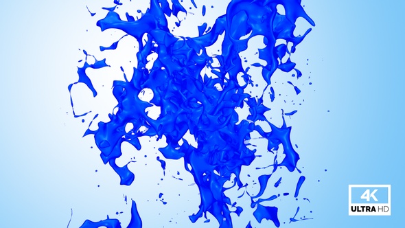 Blue Paint Splash Collision