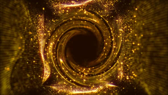 Wave Tunnel Loop Swirl Gold