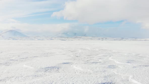 Amazing Beautiful Tranquil View Of White Winter Landscape 