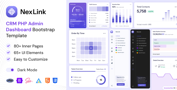 NexLink | CRM PHP Admin Dashboard Bootstrap Template