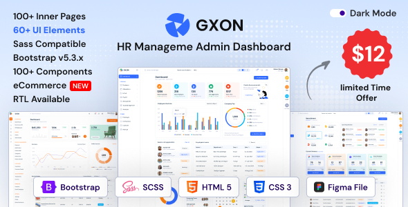 GXON | HR Management Admin Dashboard Bootstrap HTML Template + RTL