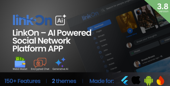 LinkOn - Full Cross-Platform AI Social Network (iOS, Android, & Web)