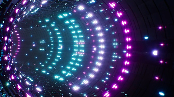 Neon Light VJ Tunnel Loop 4K