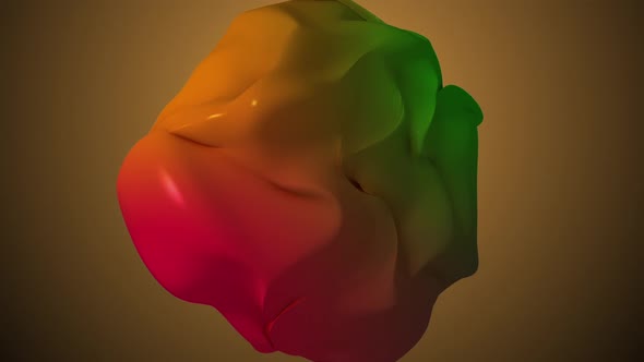 3D Abstract Multicolored Moving Surface Sphere