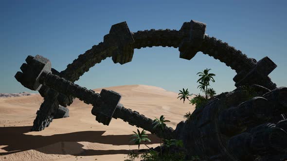 Old Rusted Alien Spaceship in Desert. Ufo alt