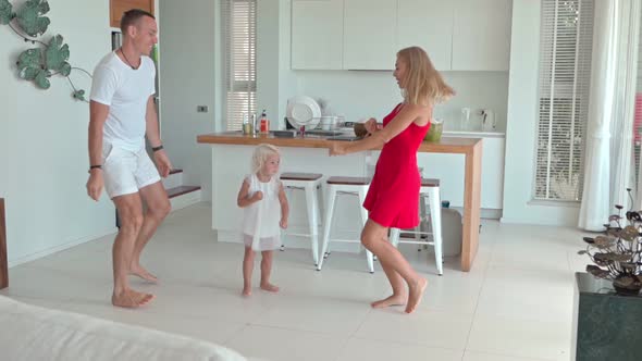 Family Dancing at Home