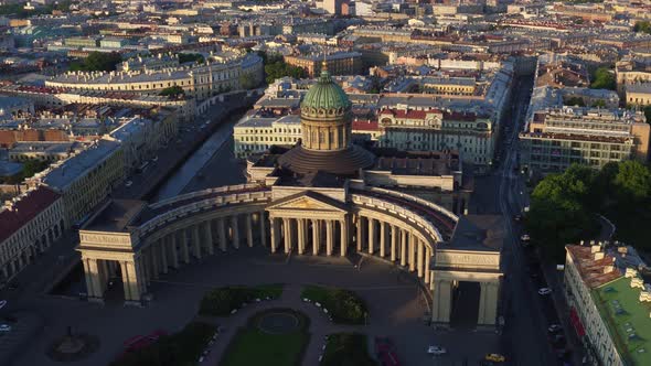 Saint Petersburg Russia Morning City Aerial 104