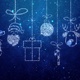 Merry Christmas Icons Blue Background - VideoHive Item for Sale