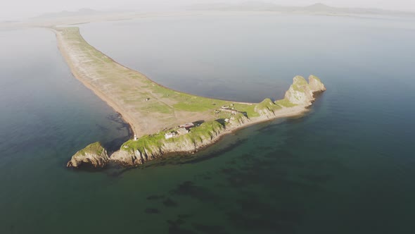 Aerial View of the Nazimov Sand Spit Russia