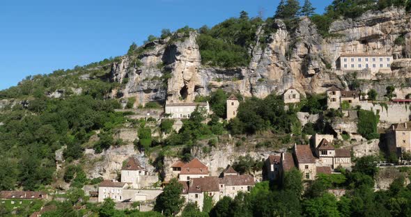 the medieval city Rocamadour, Lot department, Occitanie, France