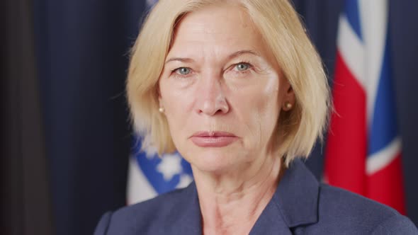 Portrait of Serious Female Politician