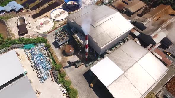 Aerial - Malaysia's Palm Oil Factory (Kilang Kelapa Sawit)