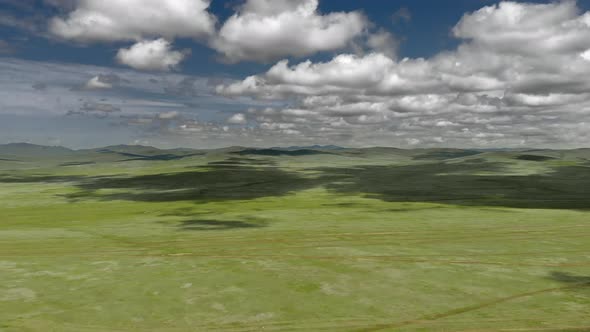 Vast Empty Meadow of Central Asian Lowland