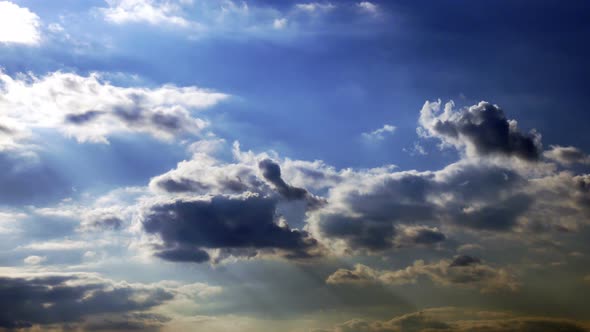 Dark And Bright Clouds Time Lapse 