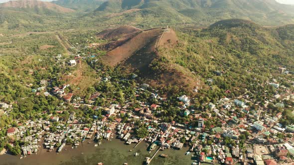 Coron Town Aerial View. Philippines, Palawan, Busuanga