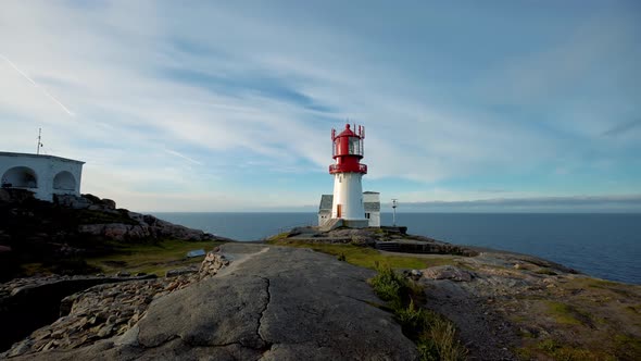 Lindesnes Lighthouse Is a Coastal Lighthouse at the Southernmost Tip of Norway