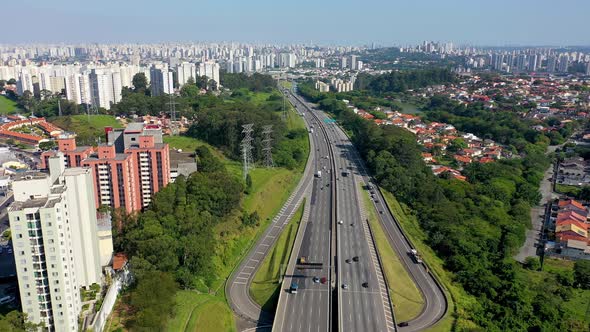 Landmark brazilian highway road between mountains.