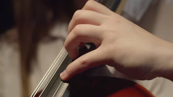 Young Woman Playing Violin in Stage