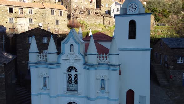 The beautiful village of Piódão in Portugal, with houses made of shale stone