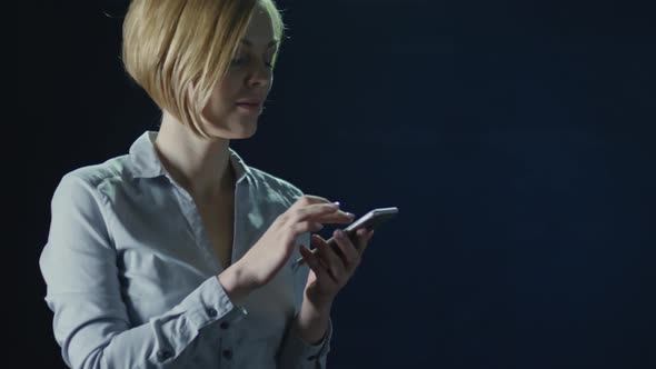 Female Entrepreneur with Mobile Phone