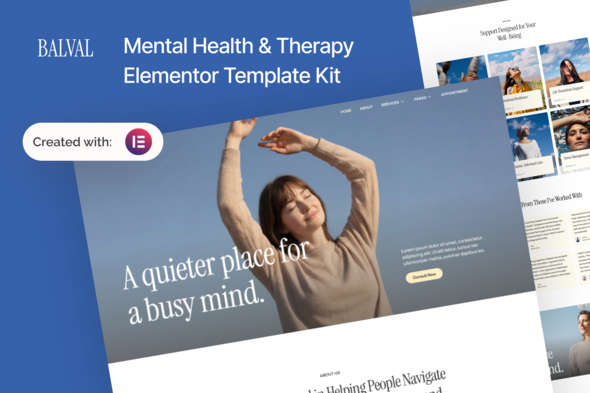 Balval - Mental Health & Therapy Elementor Template Kit
